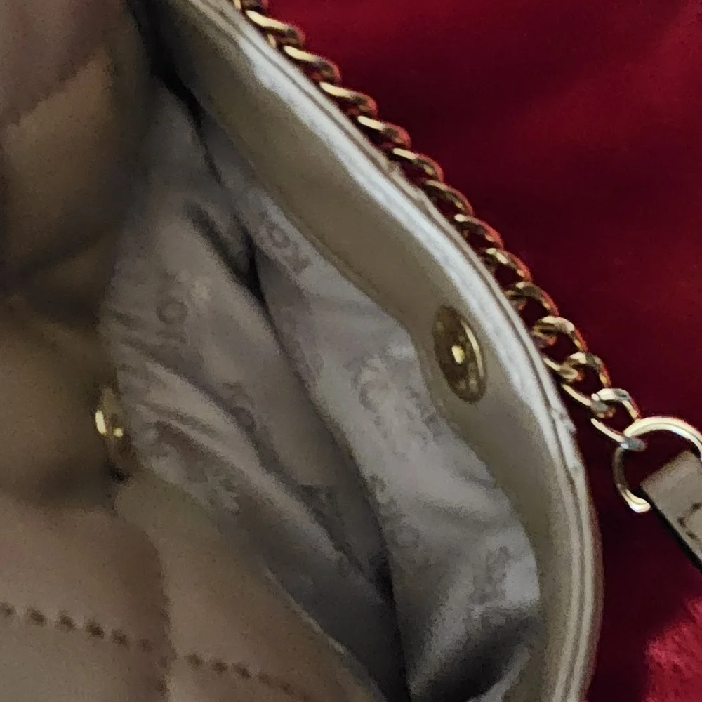 Michael Kors Mini Quilted Tan Crossbody Bag
